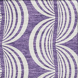 HomeRoots 10' Ogee Purple and Ivory Washable Area Rug - Durable, Stain-Resistant, UV Protected for Homes 682751