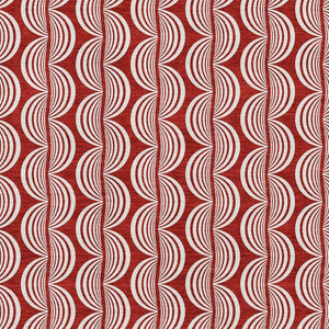 HomeRoots 10' Red and Ivory Ogee Area Rug - Washable, UV Protected, Stain-Resistant Design for Busy Homes 682757