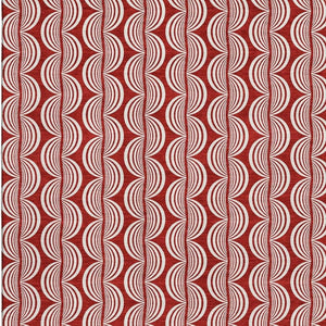 HomeRoots 10' Red and Ivory Ogee Area Rug - Washable, UV Protected, Stain-Resistant Design for Busy Homes 682757