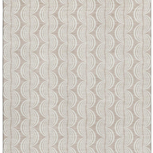 HomeRoots 8' X 10' Khaki and Ivory Ogee Area Rug - Durable, Stain-Resistant, UV Protected for Busy Homes! 682767