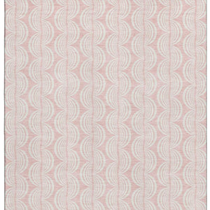 HomeRoots 8' X 10' Pink and Ivory Ogee Area Rug – Soft, Durable, UV-Protected, Stain-Resistant for High-Traffic Spaces 682791