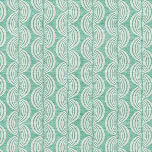 HomeRoots 9' X 12' Aqua & Ivory Ogee Area Rug - Durable, Stain-Resistant, UV Protected for Coastal Elegance 682798