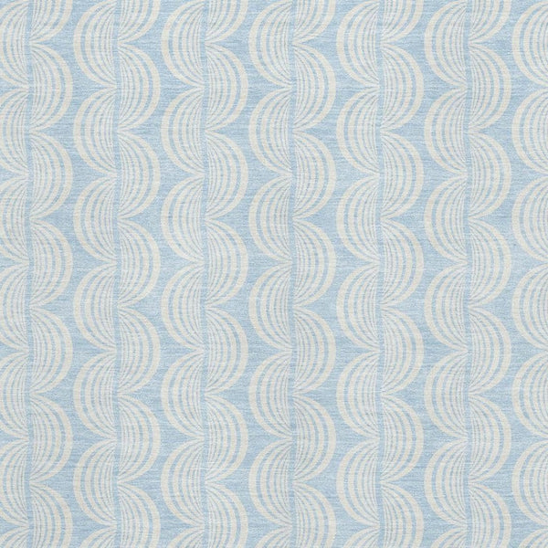 HomeRoots 9' X 12' Sky Blue Ogee Area Rug - Washable, UV Protected & Perfect for Homes with Kids & Pets! 682804