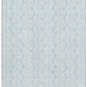 HomeRoots 9' X 12' Sky Blue Ogee Area Rug - Washable, UV Protected & Perfect for Homes with Kids & Pets! 682804