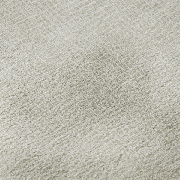 HomeRoots 8' Beige and Ivory Round Geometric Rug - Washable, Durable, UV Protected, Ideal for Modern Spaces! 682820