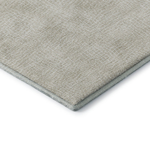 HomeRoots 8' X 10' Stylish Beige & Ivory Geometric Washable Area Rug with UV Protection for Modern Spaces 682821
