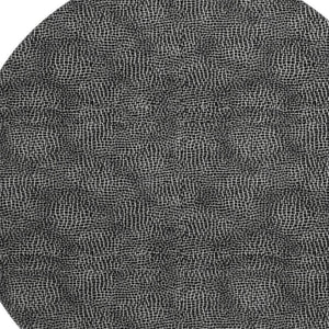 HomeRoots 8' Black and Ivory Geometric Washable Round Rug - Stylish, Durable, UV-Protected for Family Spaces 682826
