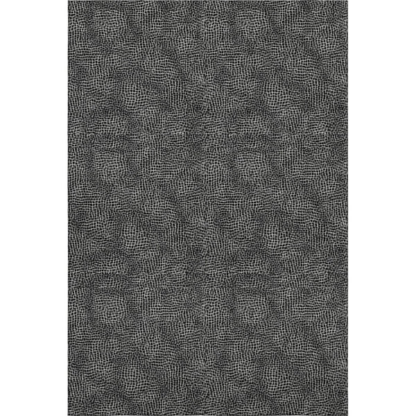 HomeRoots 10' X 14' Black And Ivory Geometric Area Rug - Washable, UV-Protected, Stylish & Stain-Resistant! 682829
