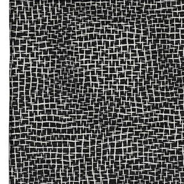 HomeRoots 10' X 14' Black And Ivory Geometric Area Rug - Washable, UV-Protected, Stylish & Stain-Resistant! 682829