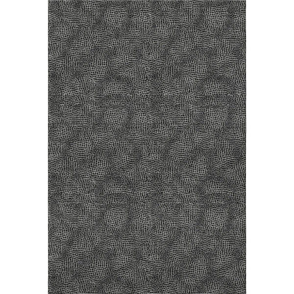 HomeRoots 10' X 14' Black And Ivory Geometric Area Rug - Washable, UV-Protected, Stylish & Stain-Resistant! 682829