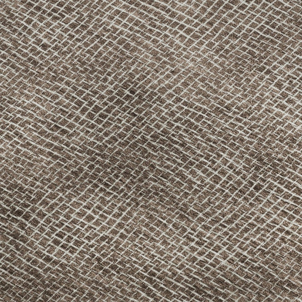 HomeRoots 5' X 8' Brown and Beige Geometric Area Rug - Washable, UV Protected, Stain Resistant for Active Homes 682831
