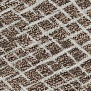 HomeRoots 9' X 12' Stylish Brown and Beige Geometric Area Rug - Washable, UV Protection, Durable Design! 682834