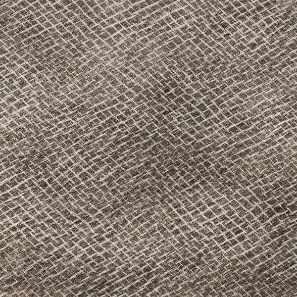 HomeRoots 10' X 14' Stylish Brown & Beige Geometric Area Rug – Durable, Stain-Resistant, UV Protected Design! 682835