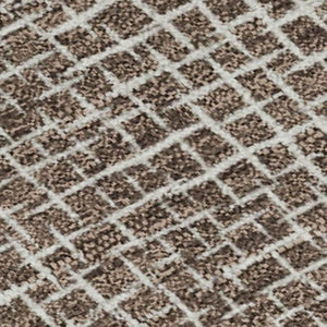 HomeRoots 10' X 14' Stylish Brown & Beige Geometric Area Rug – Durable, Stain-Resistant, UV Protected Design! 682835