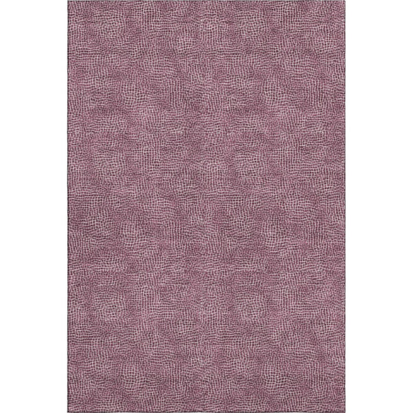 HomeRoots 5' X 8' Eggplant Geometric Area Rug - Durable, Stain Resistant, UV Protected for Modern Spaces 682843
