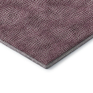HomeRoots 5' X 8' Eggplant Geometric Area Rug - Durable, Stain Resistant, UV Protected for Modern Spaces 682843