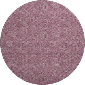 HomeRoots 8' Eggplant and Ivory Geometric Round Rug – UV Protected, Stain Resistant, Easy-Care for Any Space 682844