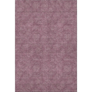 HomeRoots 8' X 10' Geometric Area Rug in Eggplant & Ivory – Washable, Stain Resistant, UV Protected, Durable Design 682845