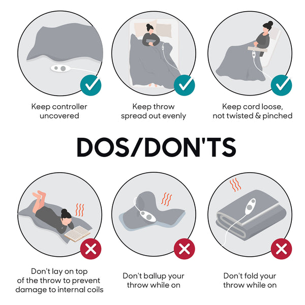 English Elm 1 Pcs Dream Soft Heated Throw Blanket - Plush Ivory, Cozy Warmth For Home Comfort & Style B035P319628