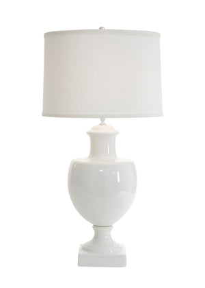Chelsea House Greenwich Italian Ceramic Table Lamp With Off-White Linen Shade, 34" Tall Transitional Ambient Light 68285