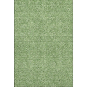 HomeRoots 10' X 14' Green And Ivory Geometric Area Rug - Washable, UV Protected, Stylish for Living Spaces 682853