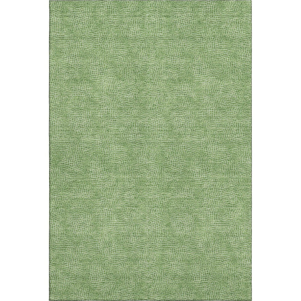 HomeRoots 10' X 14' Green And Ivory Geometric Area Rug - Washable, UV Protected, Stylish for Living Spaces 682853