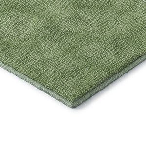 HomeRoots 10' X 14' Green And Ivory Geometric Area Rug - Washable, UV Protected, Stylish for Living Spaces 682853
