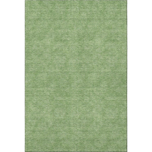 HomeRoots 10' X 14' Green And Ivory Geometric Area Rug - Washable, UV Protected, Stylish for Living Spaces 682853
