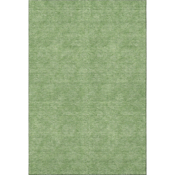 HomeRoots 10' X 14' Green And Ivory Geometric Area Rug - Washable, UV Protected, Stylish for Living Spaces 682853
