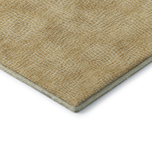 HomeRoots 8' X 10' Gold And Ivory Geometric Area Rug - Stylish, Washable, UV-Protected & Stain-Resistant Design 682857
