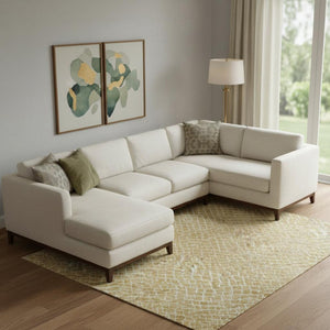 HomeRoots 9' X 12' Gold Geometric Washable Area Rug – Soft, Durable, UV-Protected for Family Living Spaces 682858