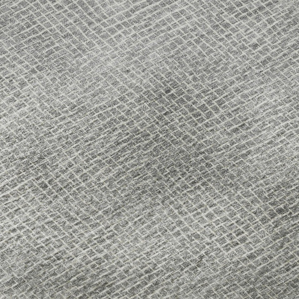 HomeRoots 8' X 10' Gray and Ivory Geometric Area Rug - Washable, UV-Protected, Stain-Resistant for Homes 682863