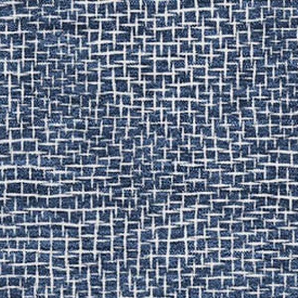 HomeRoots 5' X 8' Navy Blue & Ivory Geometric Area Rug - Washable, UV Protected, Perfect for Family Spaces! 682867