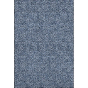 HomeRoots 10' X 14' Navy Blue Geometric Area Rug - Washable, UV Protected, Stylish & Durable for Busy Homes 682871