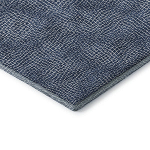 HomeRoots 10' X 14' Navy Blue Geometric Area Rug - Washable, UV Protected, Stylish & Durable for Busy Homes 682871
