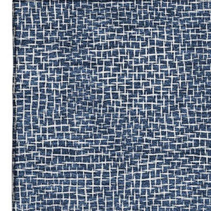 HomeRoots 10' X 14' Navy Blue Geometric Area Rug - Washable, UV Protected, Stylish & Durable for Busy Homes 682871
