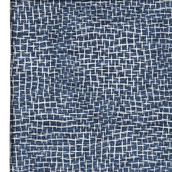 HomeRoots 10' X 14' Navy Blue Geometric Area Rug - Washable, UV Protected, Stylish & Durable for Busy Homes 682871
