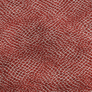 HomeRoots 5' X 8' Red and Ivory Geometric Area Rug - Washable, UV Protected, Stylish, Family-Friendly Design! 682873