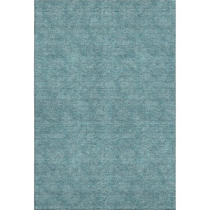 HomeRoots 10' Teal and Ivory Geometric Area Rug - Washable, UV-Protected, Durable for High-Traffic Spaces 682883