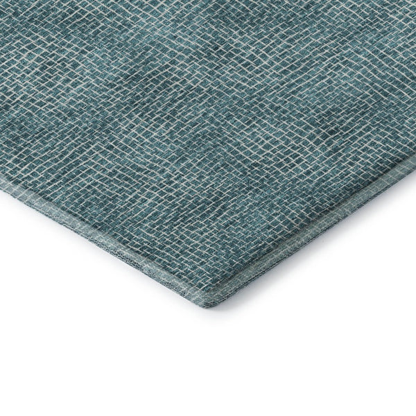 HomeRoots 10' Teal and Ivory Geometric Area Rug - Washable, UV-Protected, Durable for High-Traffic Spaces 682883