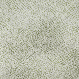 HomeRoots 8' Artichoke Green Washable Round Rug with Geometric Design – UV Protected, Durable & Stylish! 682886