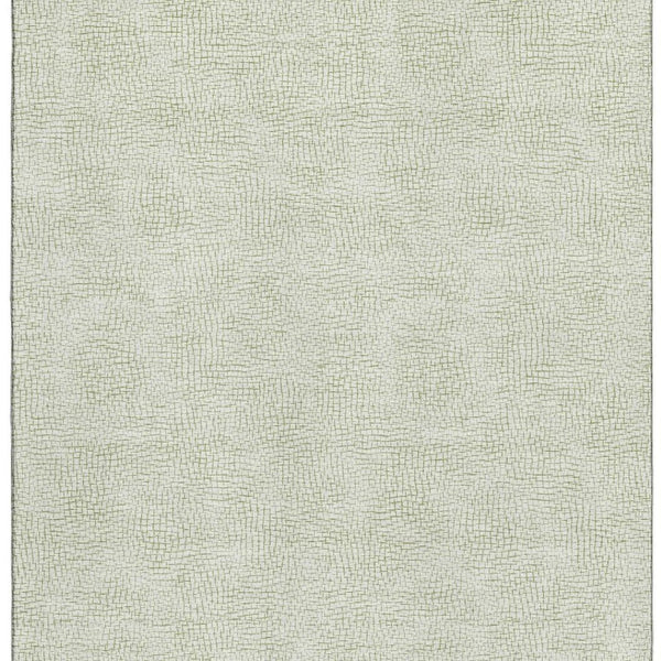 HomeRoots 8' X 10' Artichoke Green Geometric Area Rug - Washable, UV Protected, Stylish & Durable Design 682887