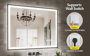 English Elm 20X28 Inch Frameless Led Bathroom Mirror - Smart Anti-Fog, Dimmable Lighting & Durable Design T3757P346981