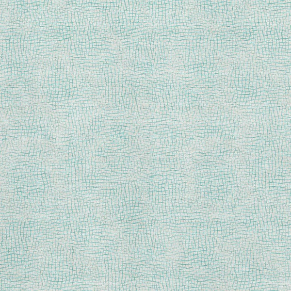 HomeRoots 8' X 10' Aqua & Ivory Geometric Area Rug - Washable, UV Protected, Stylish for Modern Spaces! 682893
