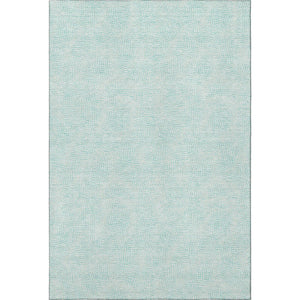 HomeRoots 10' Aqua and Ivory Geometric Washable Area Rug - Durable, Stain-Resistant, UV-Protected for Homes 682895