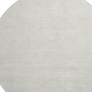 HomeRoots 8' Beige and Ivory Geometric Round Rug – Washable, UV Protected, Stain-Resistant, Modern Design! 682898