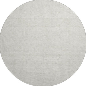 HomeRoots 8' Beige and Ivory Geometric Round Rug – Washable, UV Protected, Stain-Resistant, Modern Design! 682898