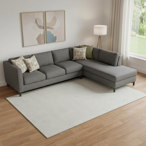 HomeRoots 9' X 12' Beige and Ivory Geometric Area Rug - Washable, UV Protection, Ideal for Busy Homes & Decor 682900
