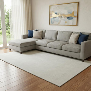 HomeRoots 10' X 14' Beige and Ivory Geometric Area Rug – Durable, Stain-Resistant, UV Protected for Modern Homes 682901