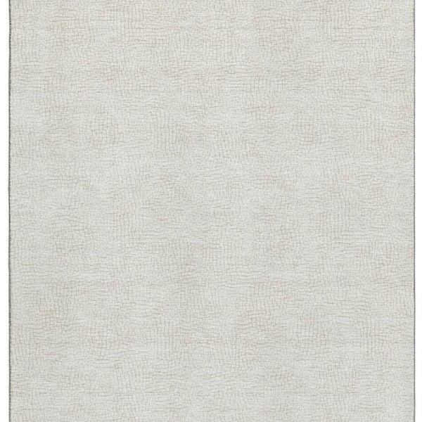 HomeRoots 10' X 14' Beige and Ivory Geometric Area Rug – Durable, Stain-Resistant, UV Protected for Modern Homes 682901